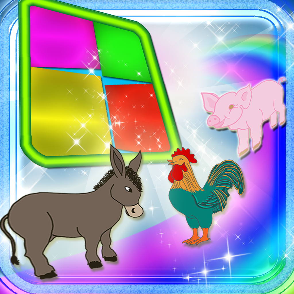 123 Learn Animals Magical Kingdom - Farm Animals Learning Experience Memory Match Flash Cards Game