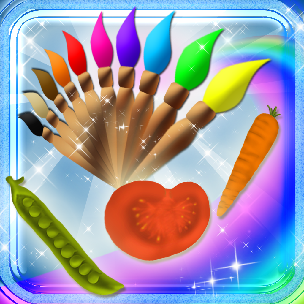 123 Learn Vegetables Magical Kingdom - Food Learning Experience Drawing Game icon