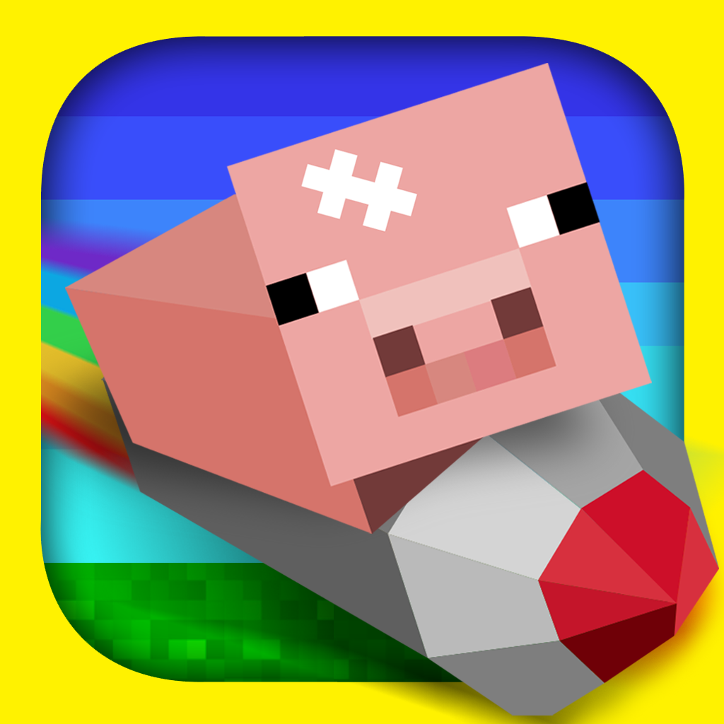 Action Ham PRO - Minecraft Edition: Rocket Pig Save The Sheep