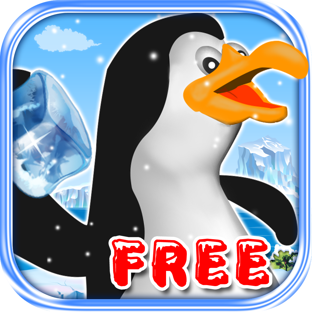 Adventure Penguin Running  FREE - Shooting Ice Blocks