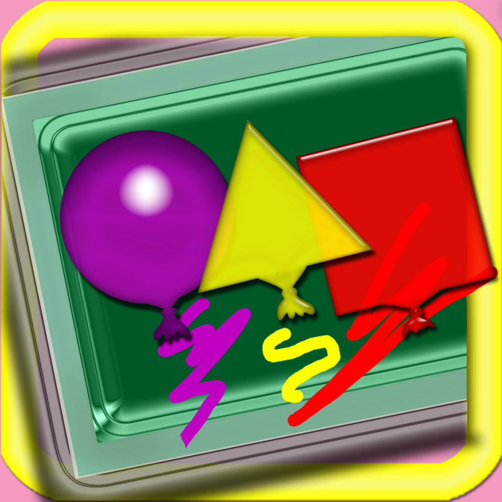 Learn & Draw - Geometric Balloons Shapes Learning Game icon
