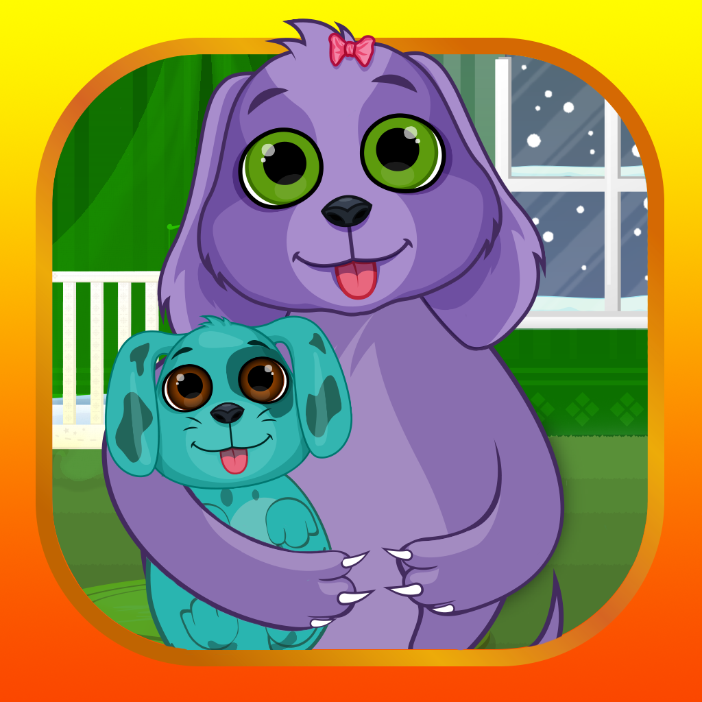A Dog Mommy and Newborn Baby Pet Care - MY Virtual Boo Puppy Babycare Nursing & Doctor Games For Girls & Kids