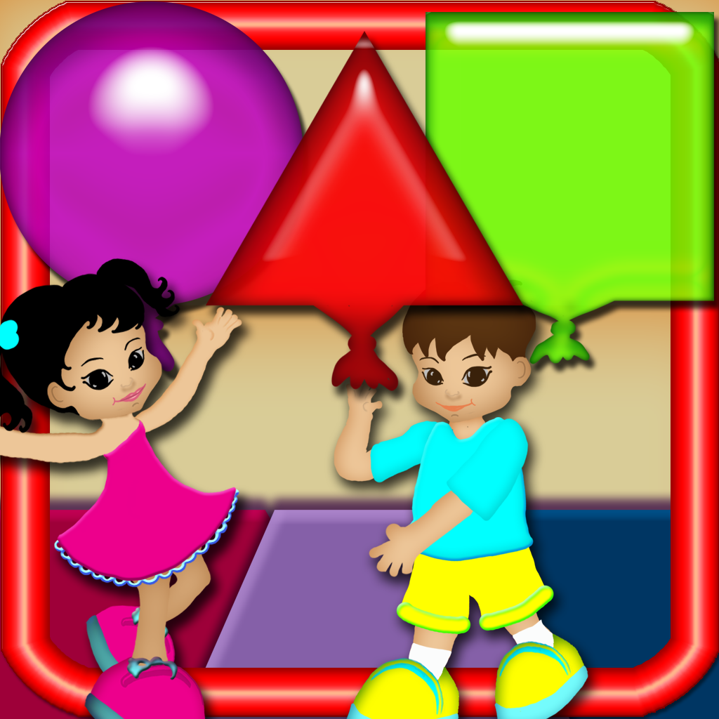 3D Shapes Catch - Geometric Balloons shapes Learning Game