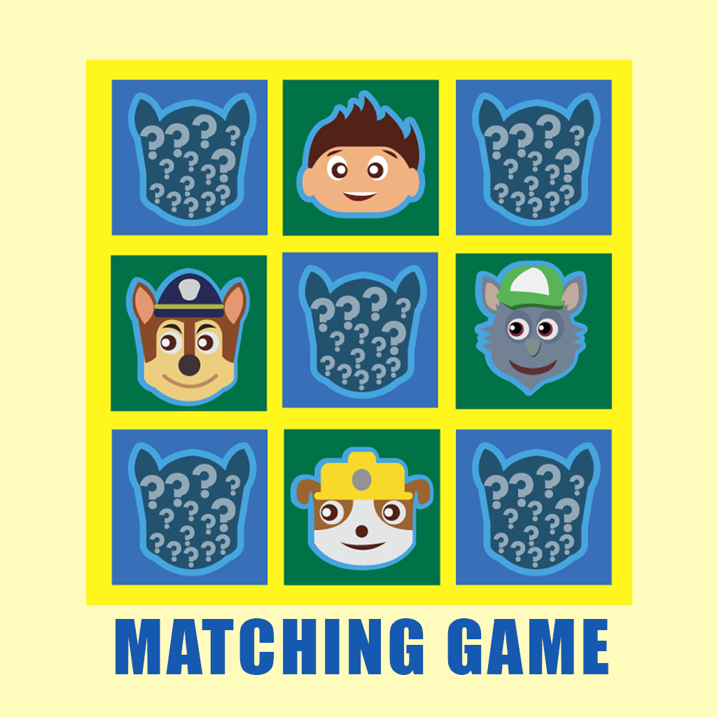 Matching Game for PAW Patrol edition - Battle Cards version