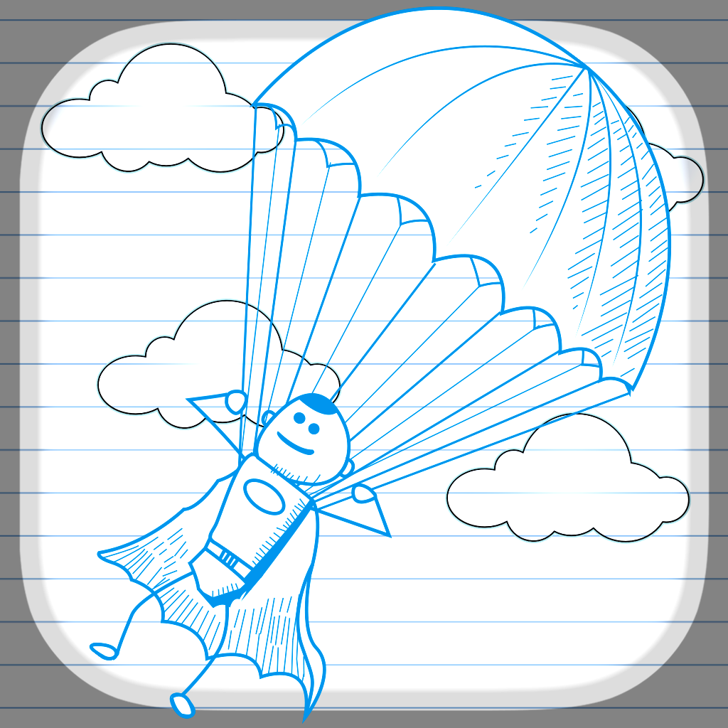 Amazing Stick-Man Doodle Adventure FREE - Extreme Parachute Jump Action icon