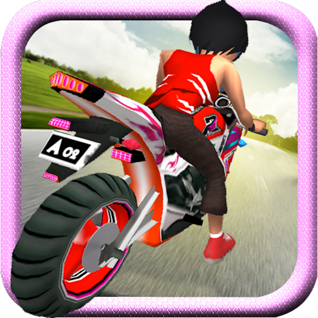 Barbie On Bike ( 3D Racing Game for Girls) icon