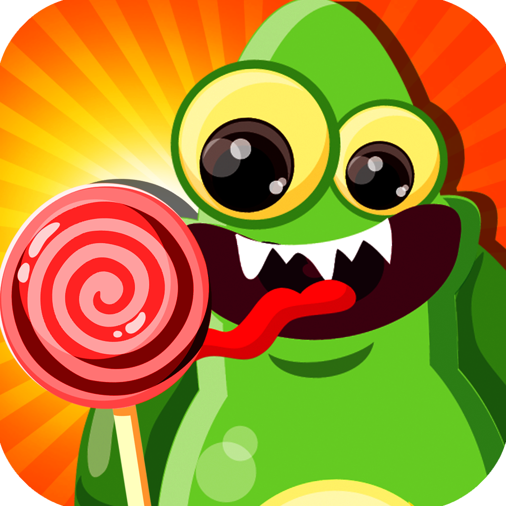 A Yummy Baby Monster Nom Nom - A Candy Eating Flick Toss Game for Kids