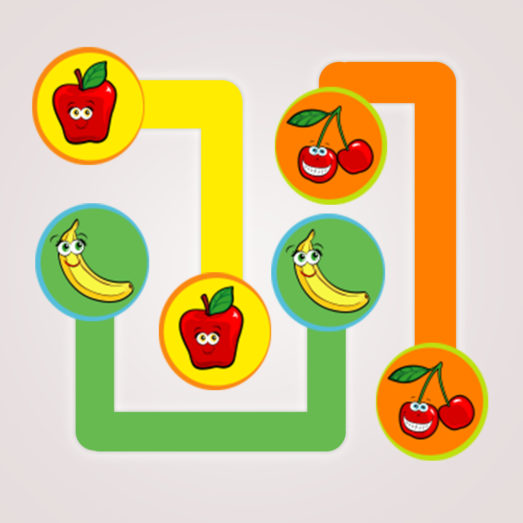 A Fruits Flow Puzzle to Match and Connect the Pairs - Free Game