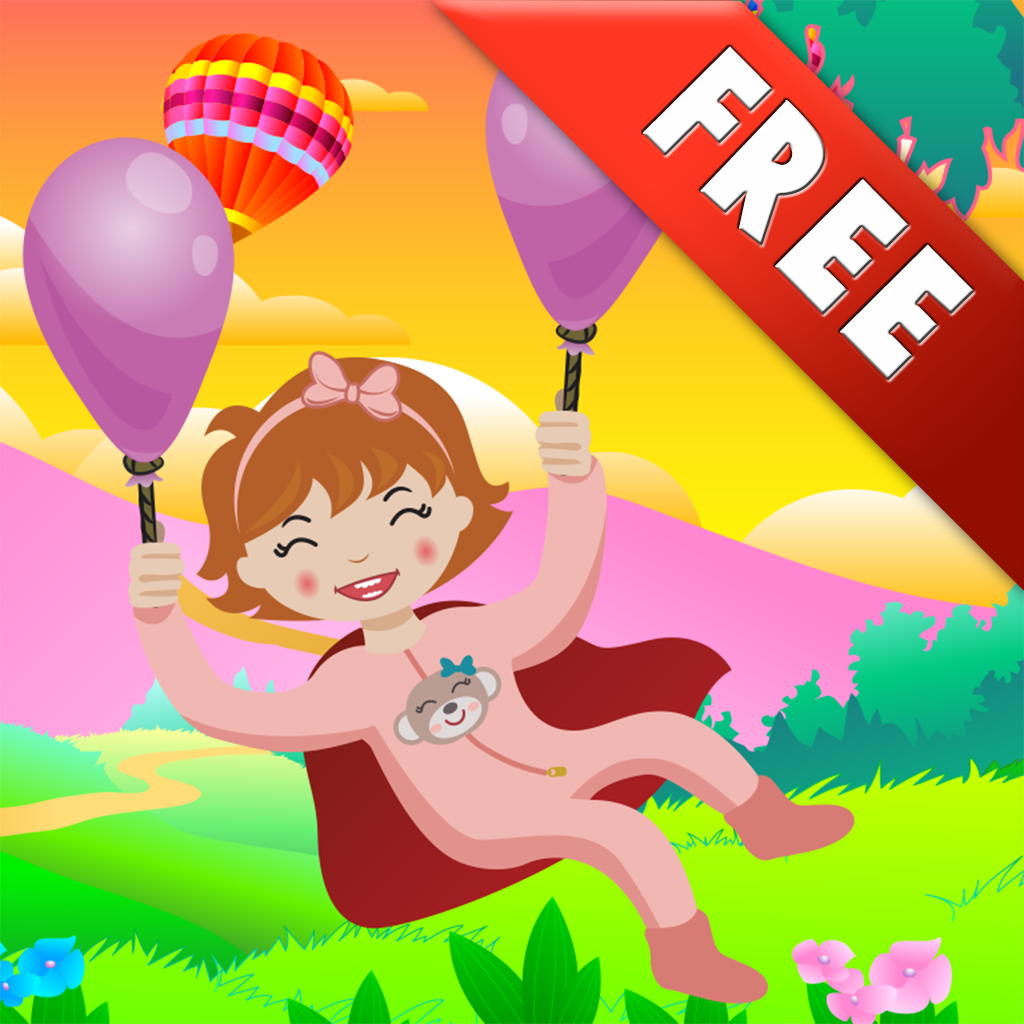 Balloon Girl Free - Adventure of flying girl with balloon
