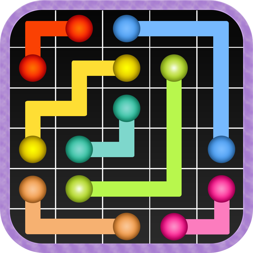 Addictive Lines and Dots Frozen Fall - a free game to unblock the hexic flow bridge me puzzle icon