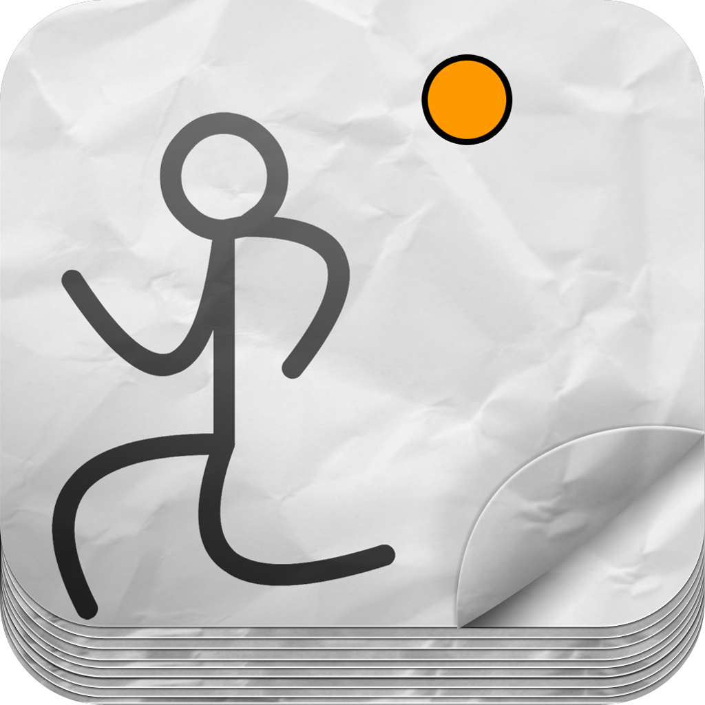 Tangerine Panic Doodle Stickman Free Run Stick Man Jump Game App icon