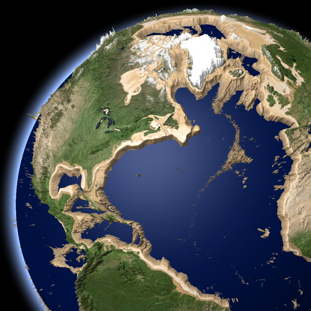 Elevation Map Of Earth