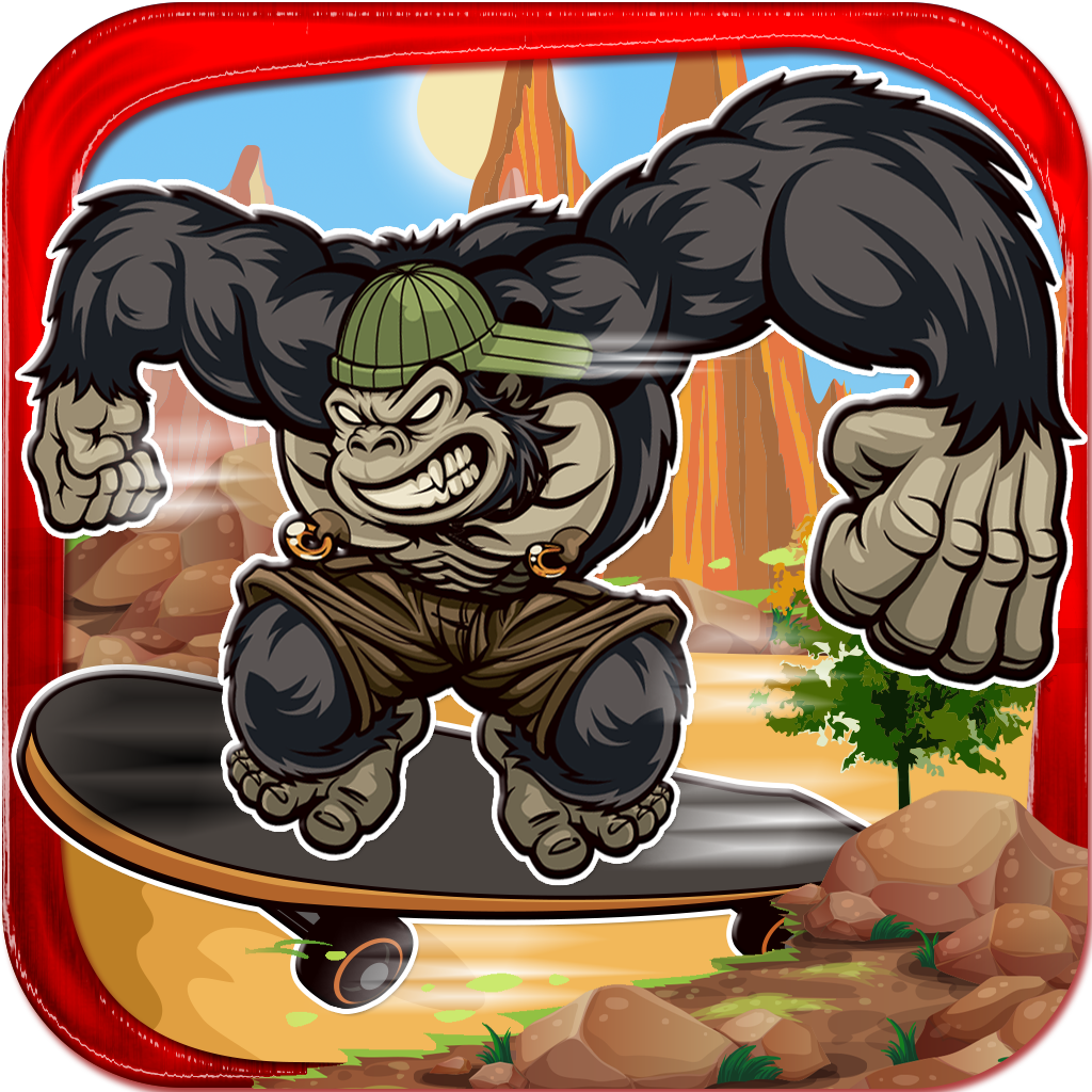 A Gorilla Thug Skateboarder Racing Game - Full Version
