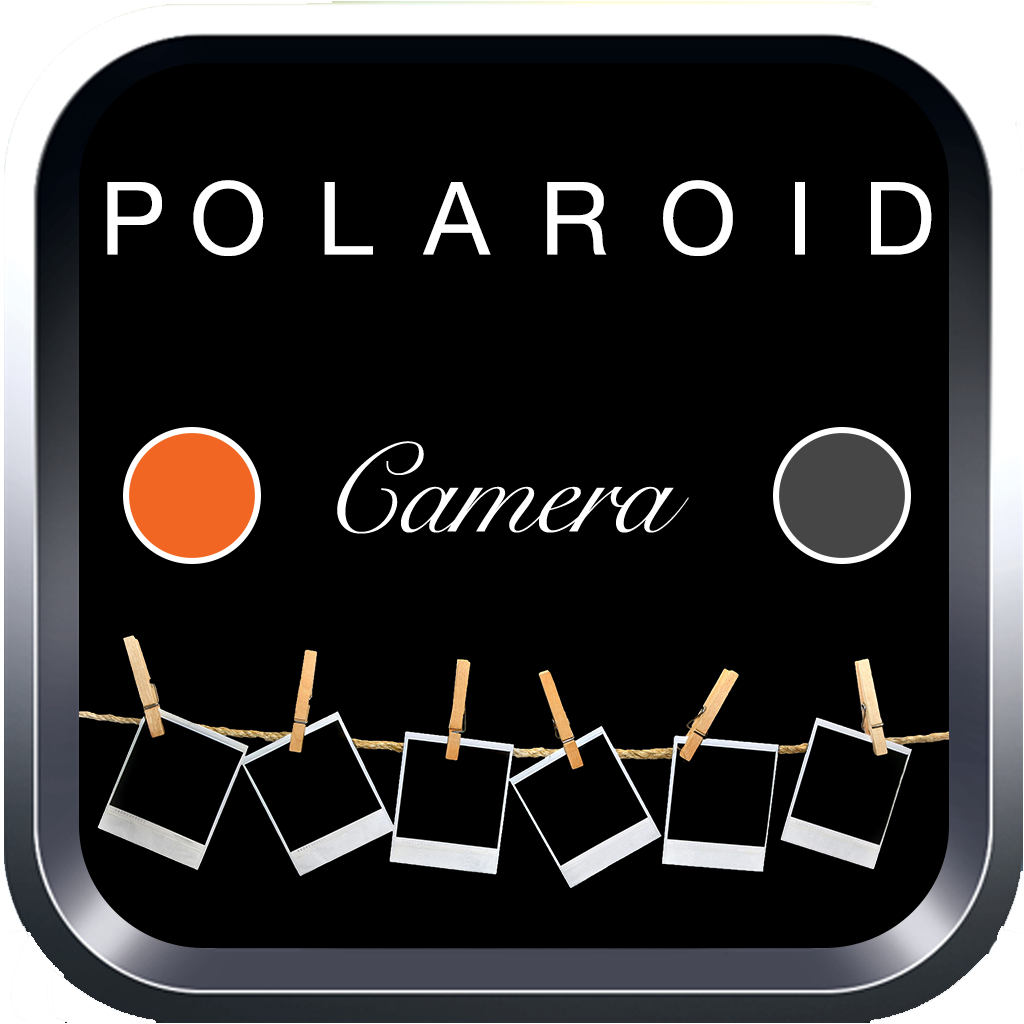 Polaroid Camera -  Polaroid Poster with vintage Polaroid filter,Text Polaroid Postcard frame icon