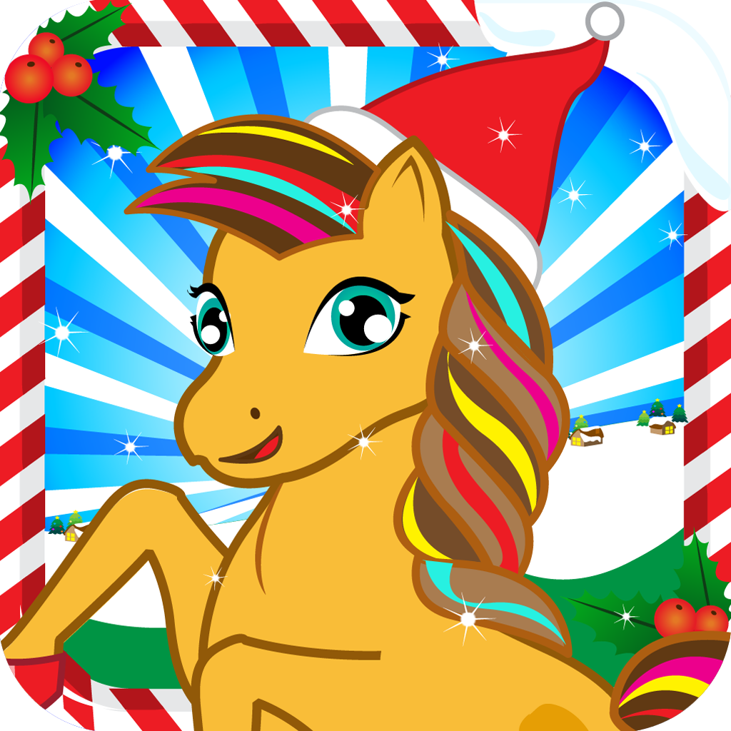 Christmas Pony Unicorn Friends - My Little Santa Ponies, Pretty Pet Horse Run icon