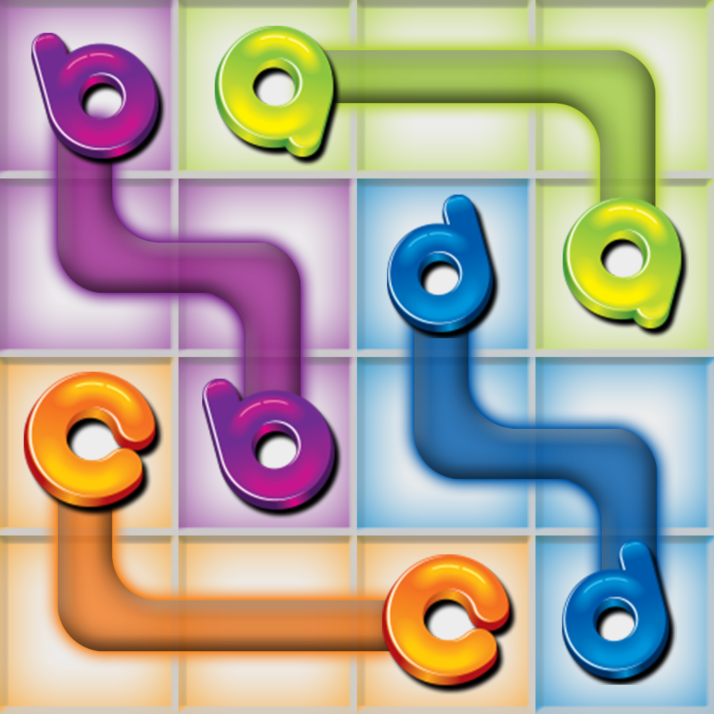 A addictive alphabet flow free brain puzzle game