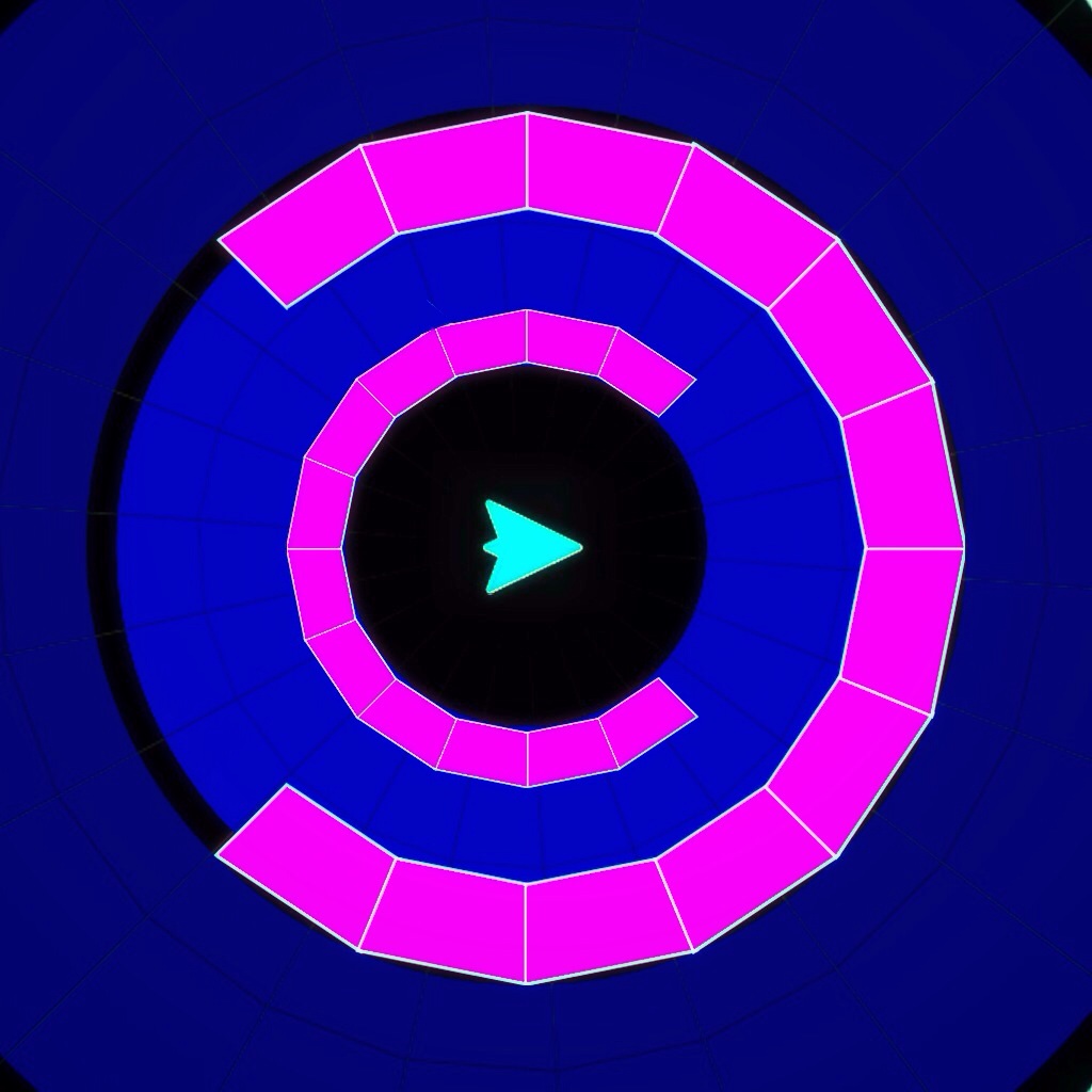 Super Cyclone Hexagon - hard arcade game falling into the abyss for iPhone and iPad