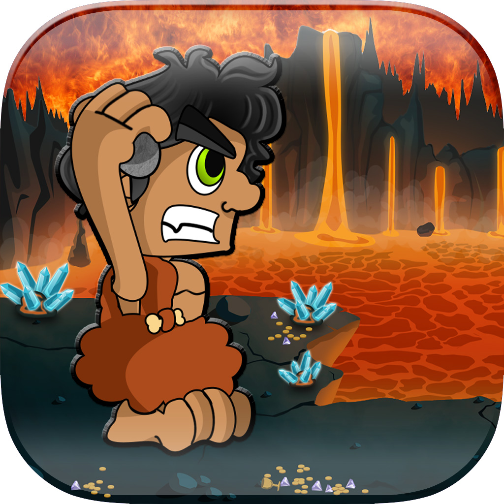 Caveman Crusher - Lava Trouble Troglodyte Fire Man FREE GAME