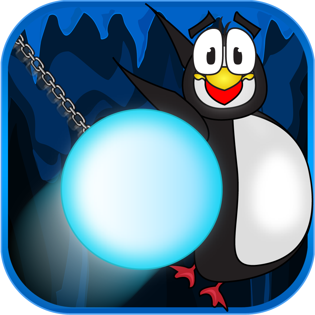 Frozen Ball Swing - A Cool Penguin Birdie Free Fall Game