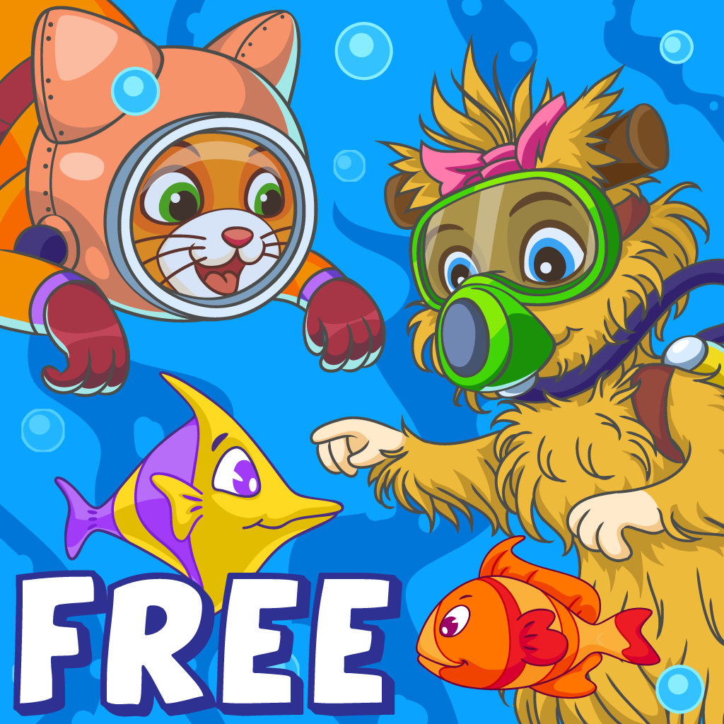 Cat and Dog Free: interactive story with educational games for kids 6-9 years old by Hedgehog Academy