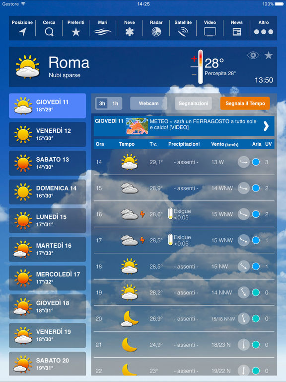 Weather HD Plus - Forecast by iLMeteo Screenshots