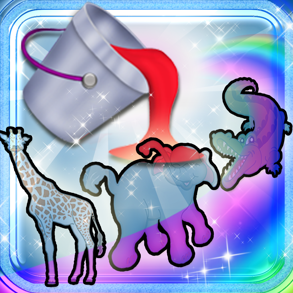 123 Learn Animals Magical Kingdom - Wild Animals Learning Experience Coloring Pages Game icon