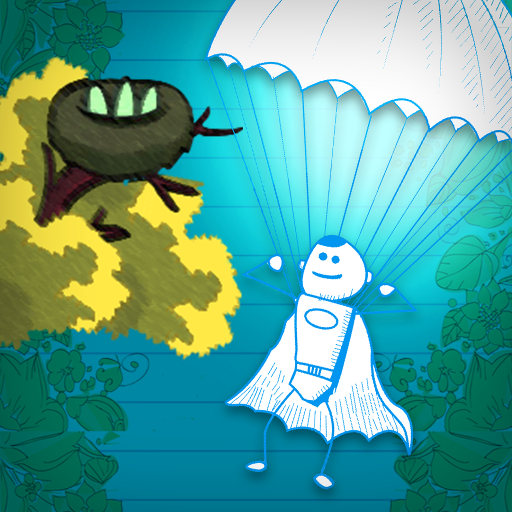 A Doodle Man Parachute Drop FREE - The Extreme Stickman Base Jump Game