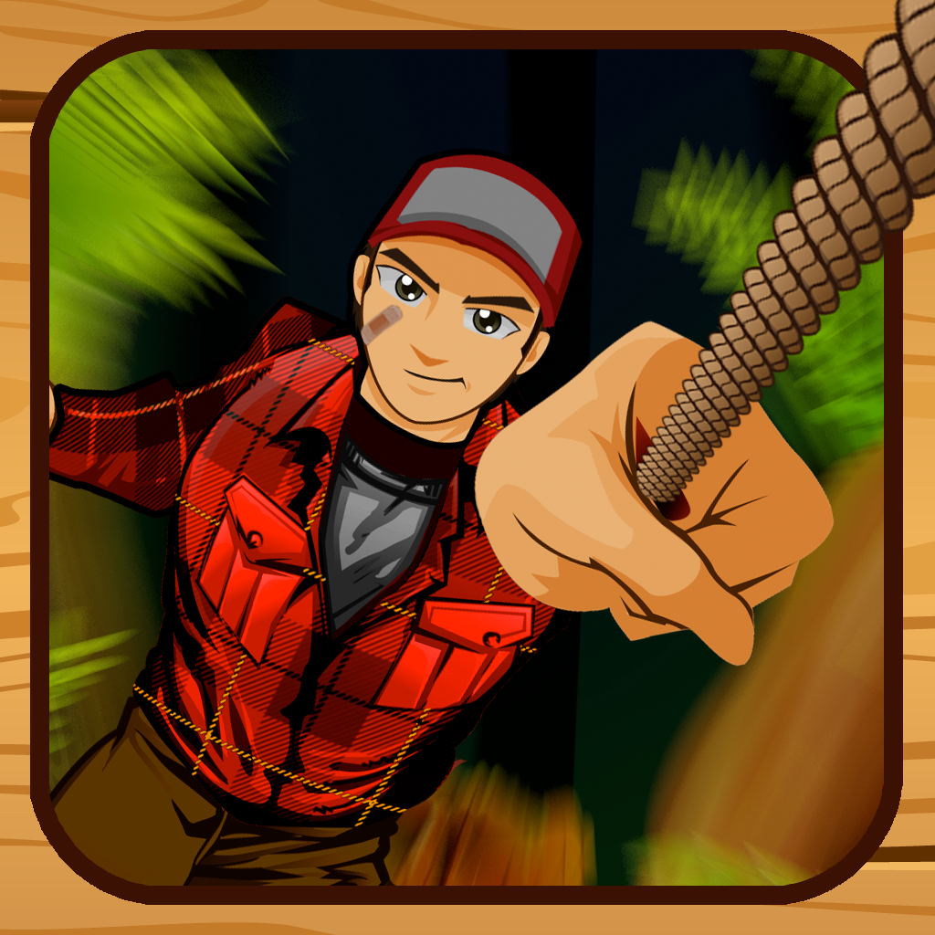 Swinging Lumberjack - A Rope Swing Adventure Game Through The Dark Forest and Jungle