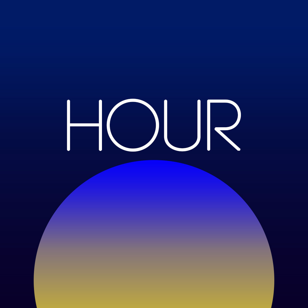 Hour - A beautiful clock with time-based gradients