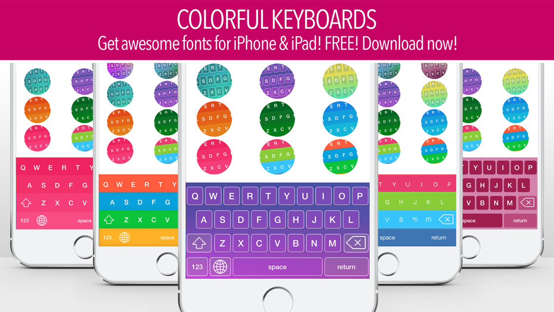 App Shopper Color Keyboard Cool New Keyboards & Free Fonts for iOS 8