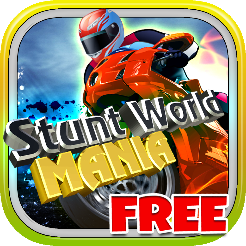 Stunt World Mania FREE - Virtual stunt bike stock circuit racing icon