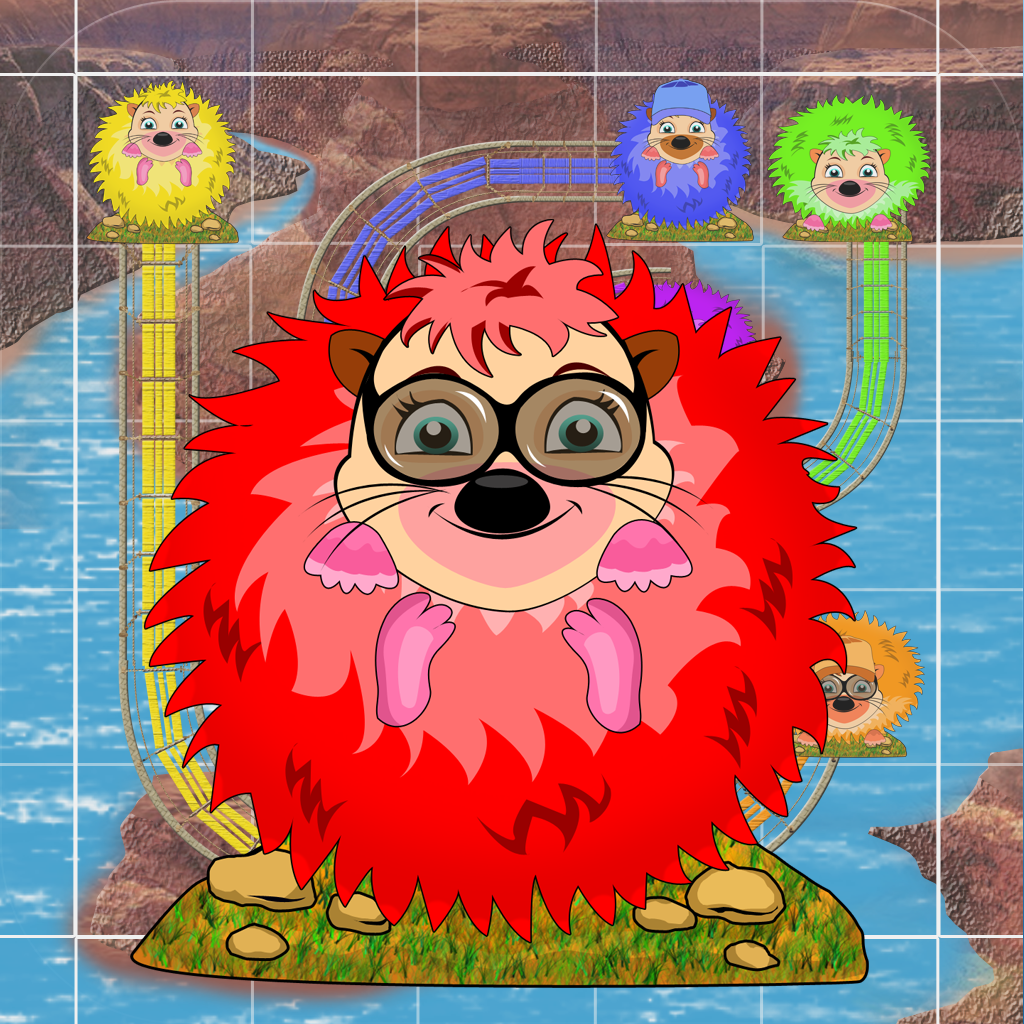 Draw the Rope Bridge - The Hedgehog Line Flow Puzzle - Free Edition icon