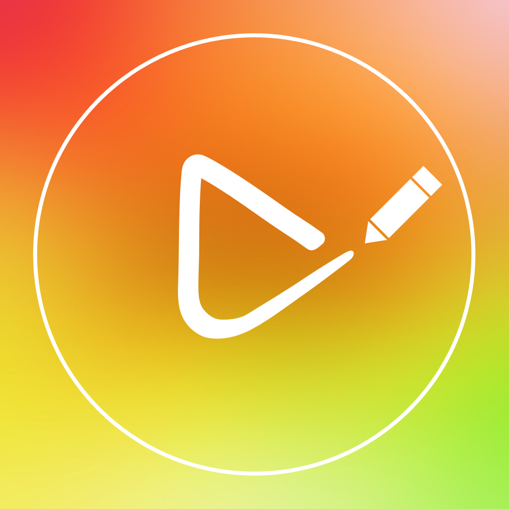 Draw on Video Square - Paint Sketching and Drawing Funny Colors Doodles Captions Handwriting and Shapes on Videos for Instagram