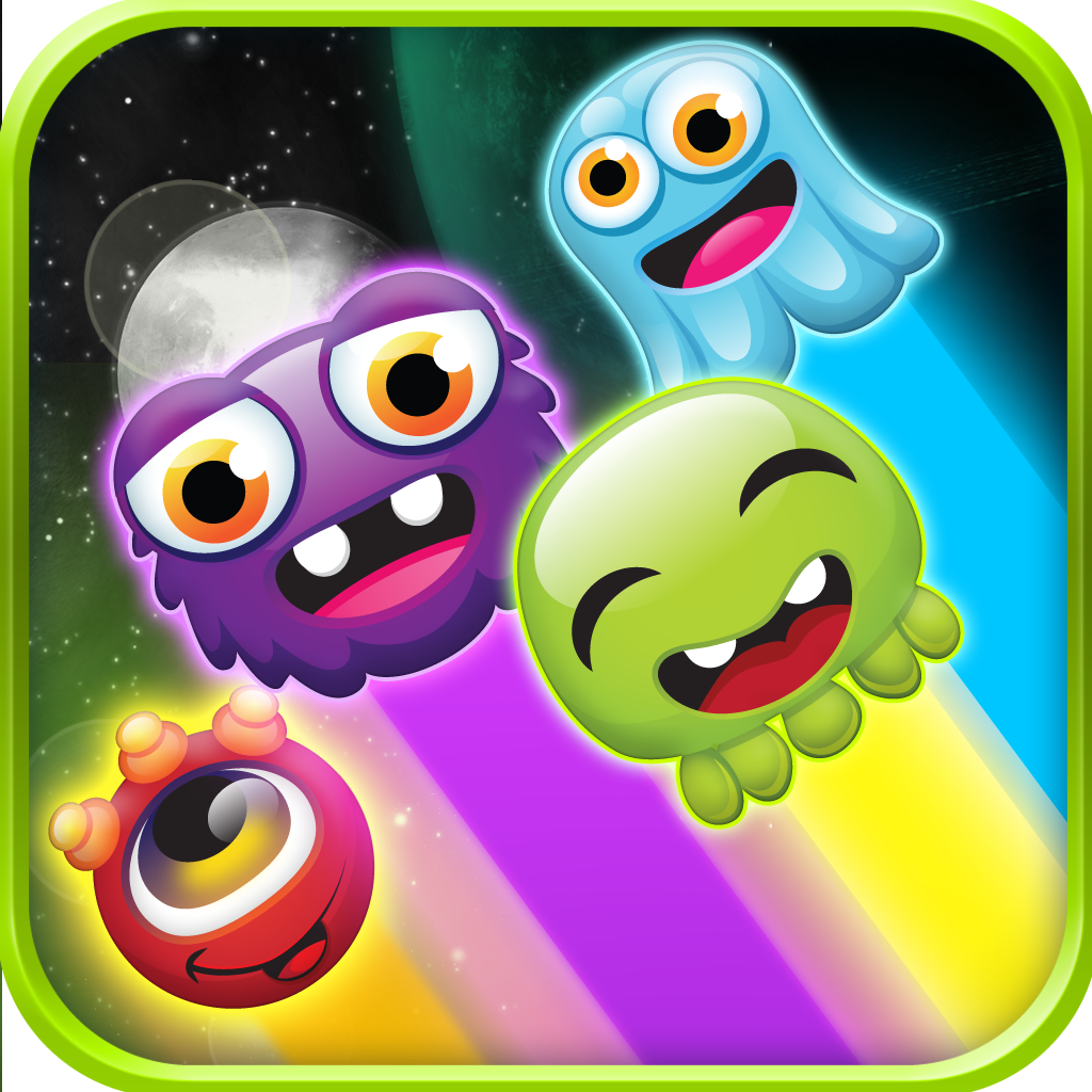 Baby Space Monsters Flow Link - Glow Puzzle Matching Game icon