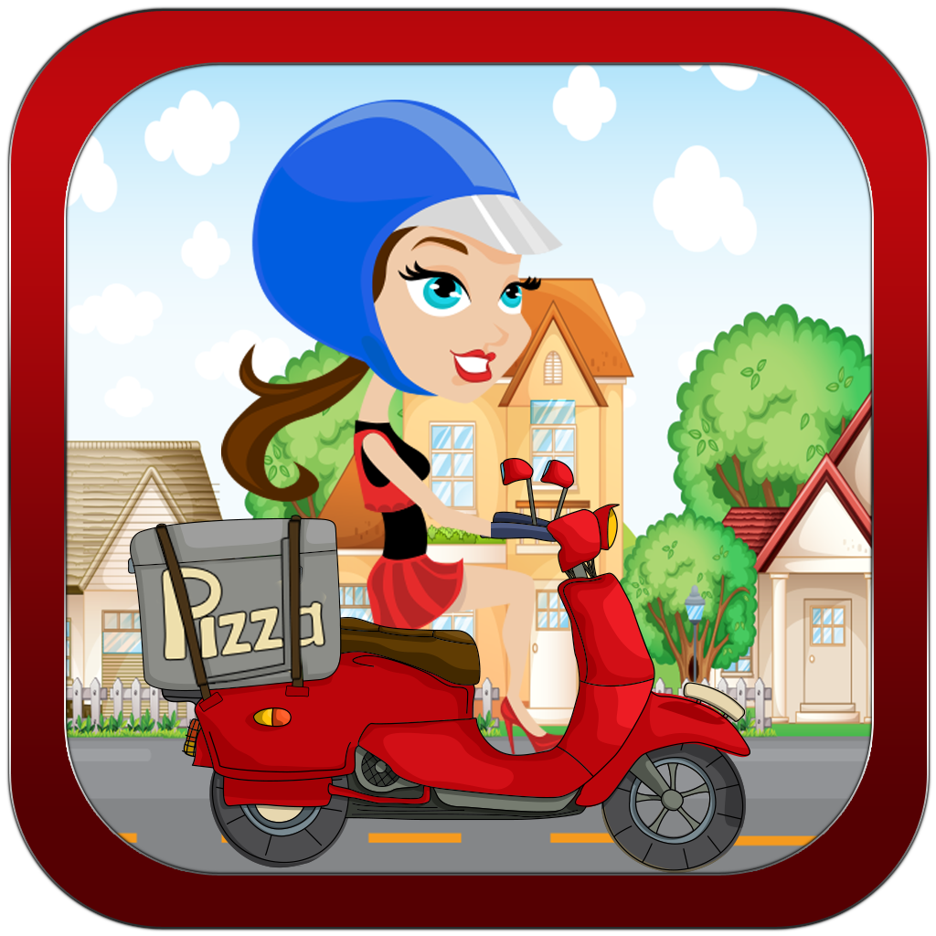 Hot Scooter Babe Pizza Delivery icon