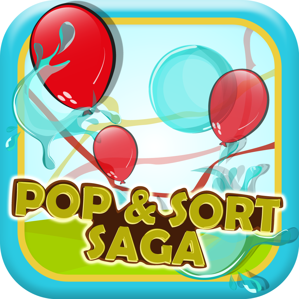 Pop & Sort Saga -  Awesome Sorting Game, ABC Balloon Popper & Bursting Bubble Game with Animal for PreSchool, K12 & Kindergarted Kids