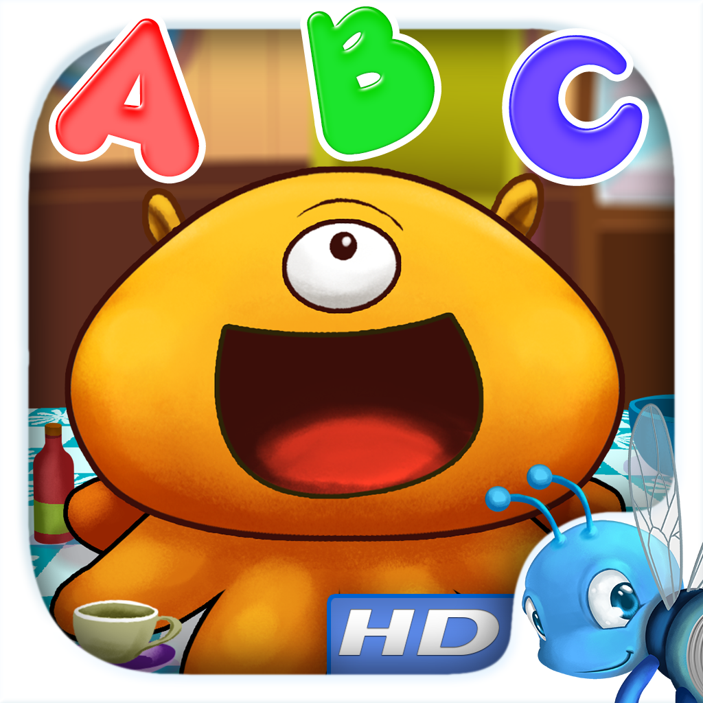 Toby Monster And Jelly Alphabet HD - Kids and family animals flashcards based on Montessori education for Toddlers,Kindergarten and Preschool,Age 2.5+