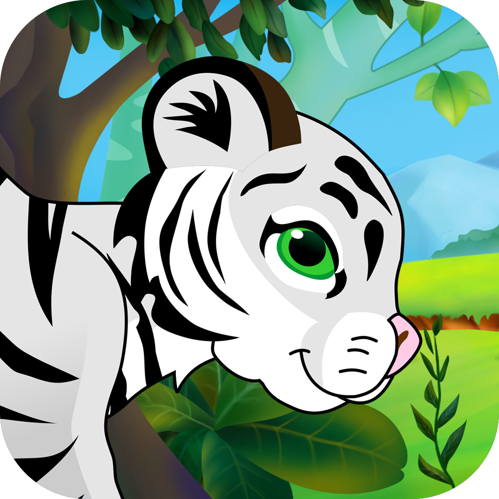 Baby White Tiger Cub Dash - Jungle Jump Run Game Full Version icon