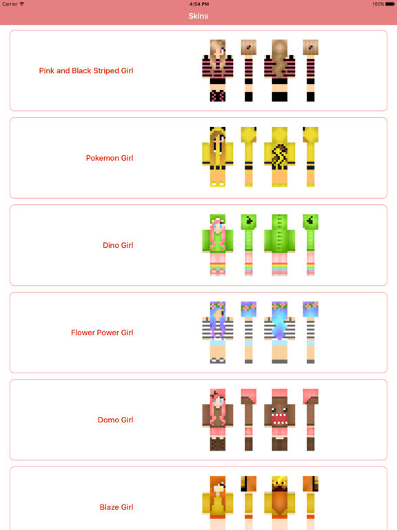 App Shopper: Girl Skins for MCPE - Skin Parlor for Minecraft PE ...