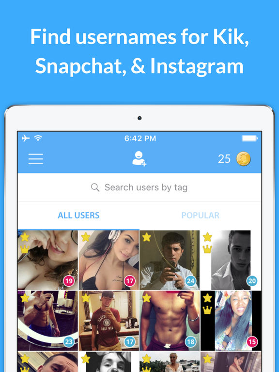 Find Kik Usernames & Snapchat Names by New Friends.