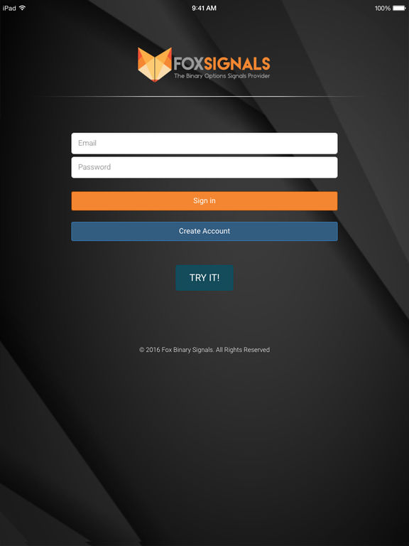 Binary options app